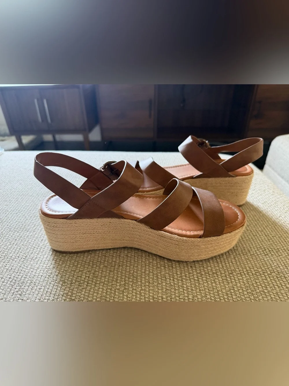Women’s Brown Espadrille Platform Sandals